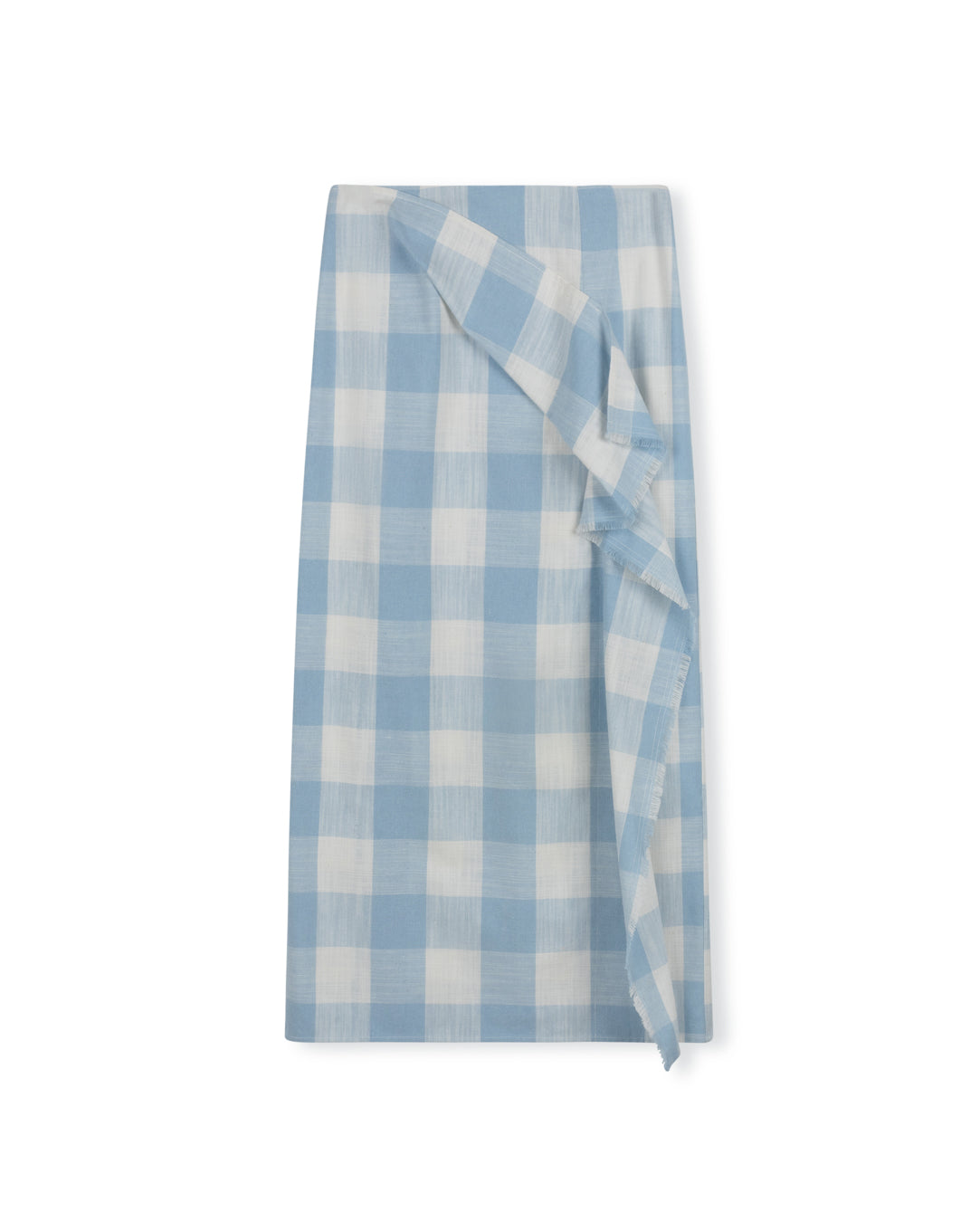 Plaid Linen Wrap Skirt