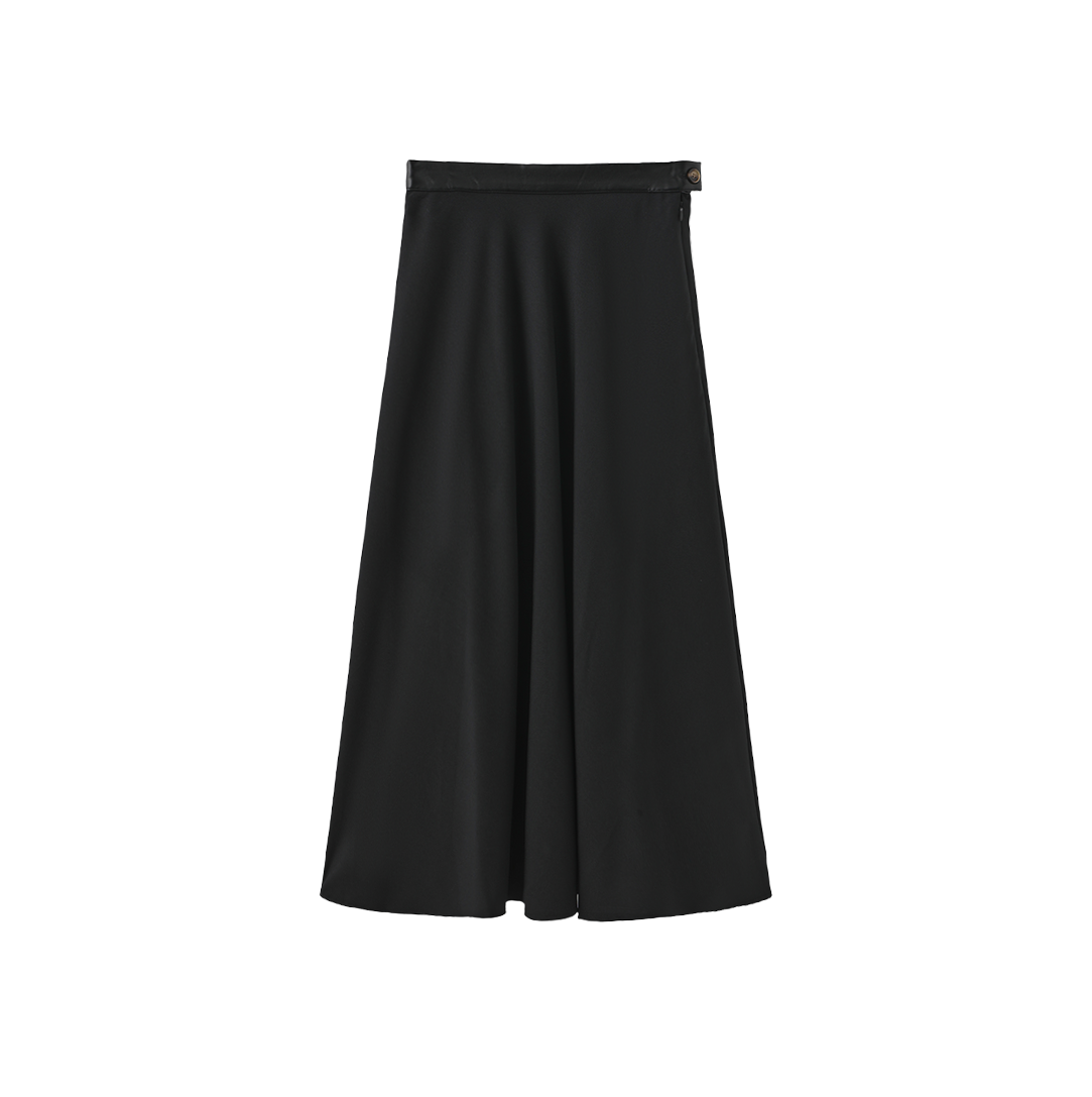 Avis Side Button A-Line Skirt