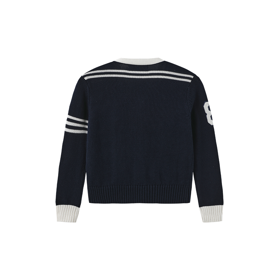 Patch Detail Knit Cardigan