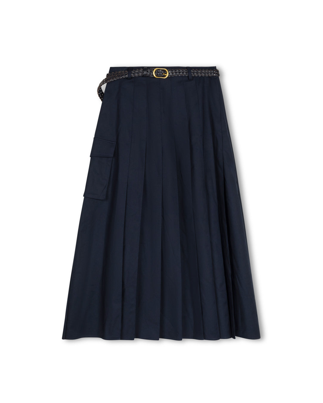 Thin Poplin Pleated Skirt