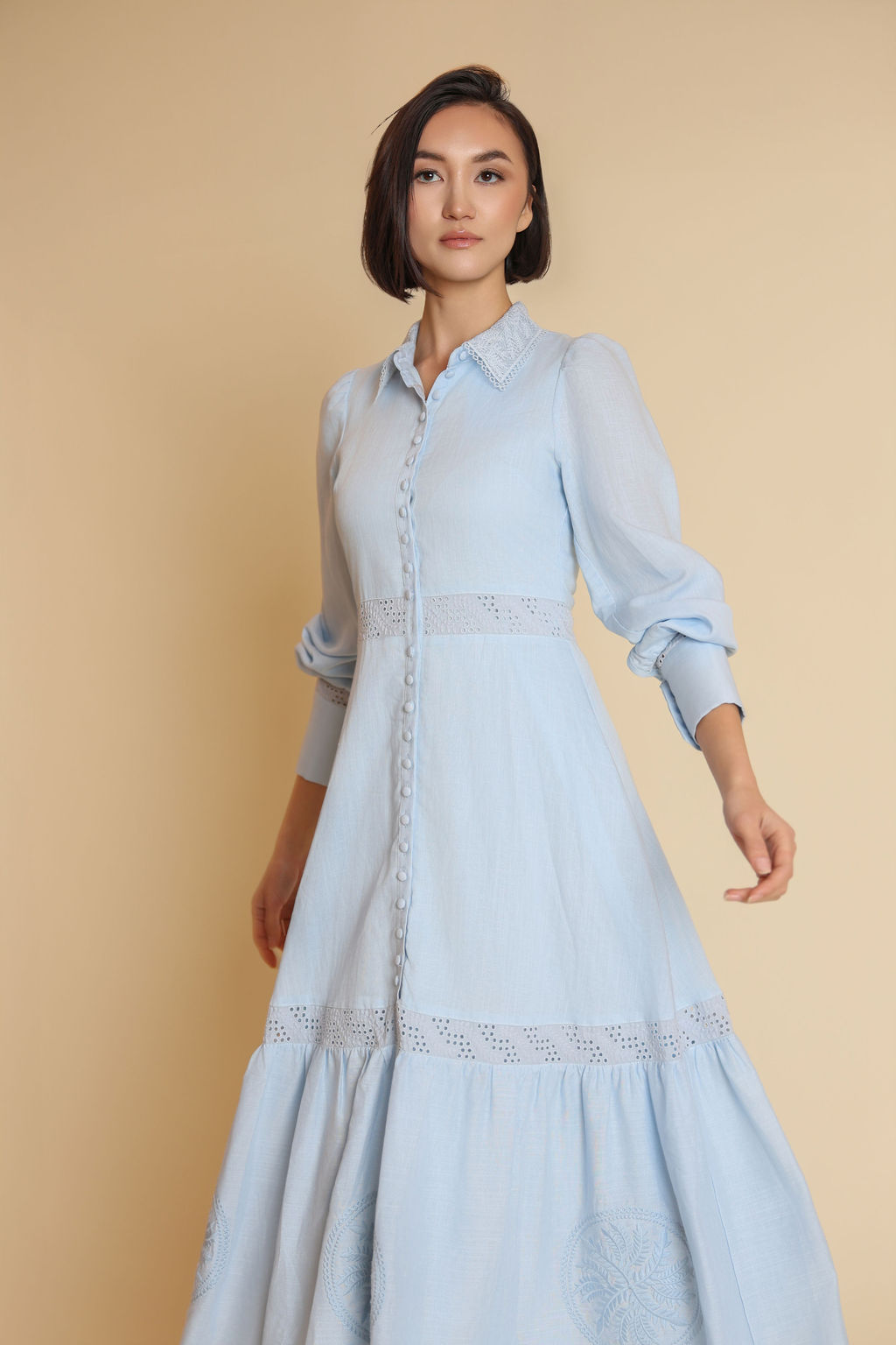 Mint Collar Dress - Junees
