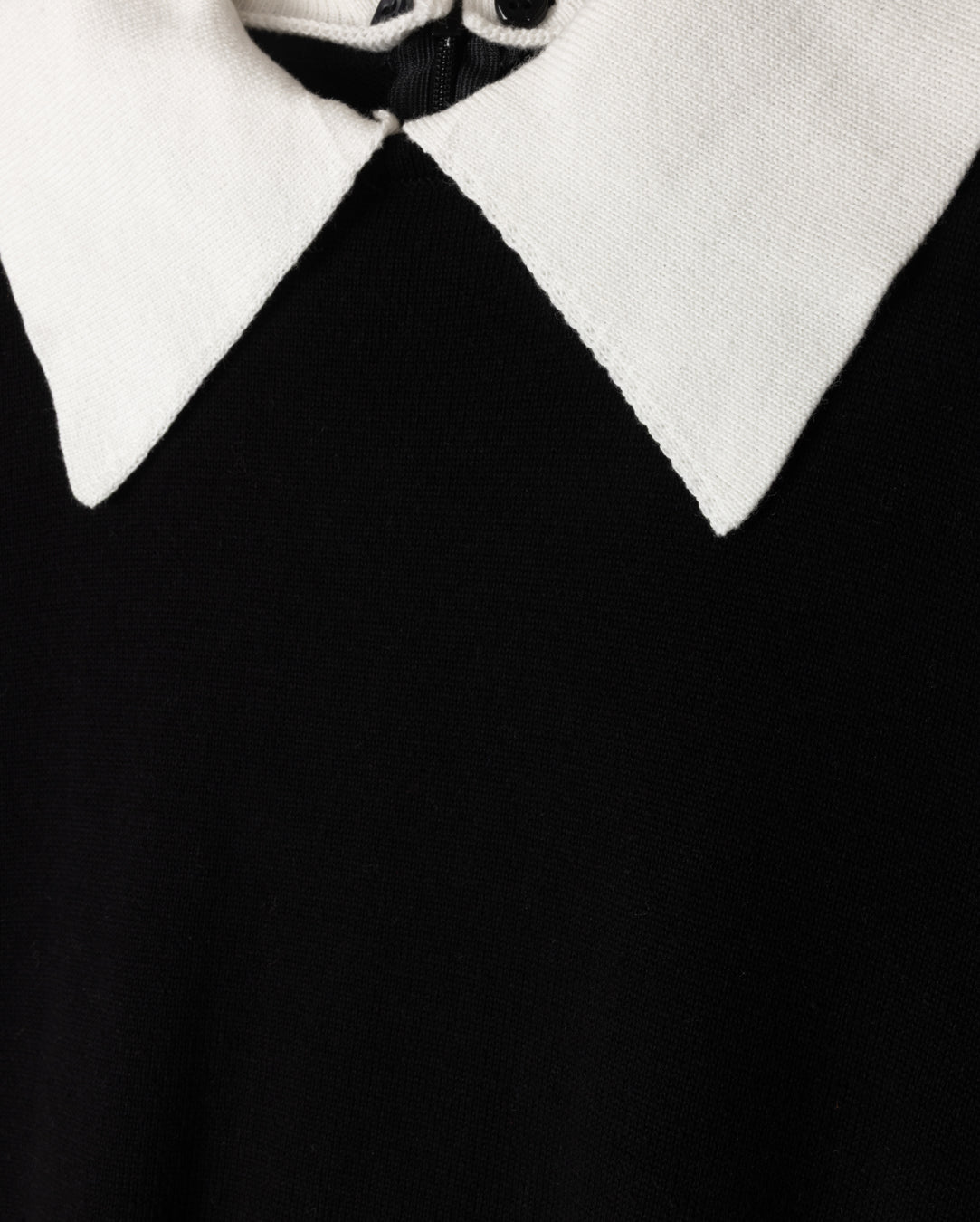 Silk Knit Collar Top W-23543