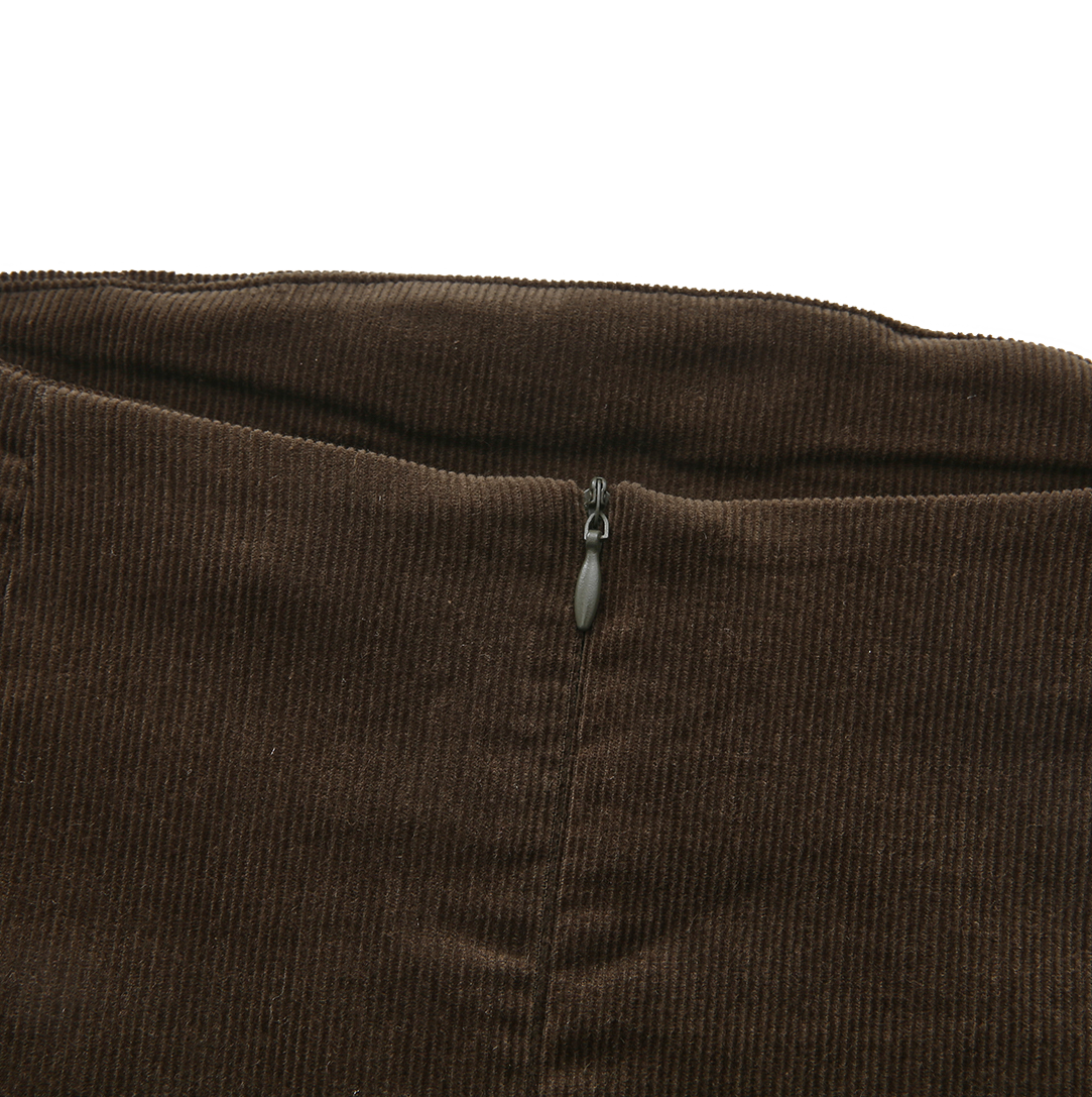 Corduroy Slit Pocket Skirt