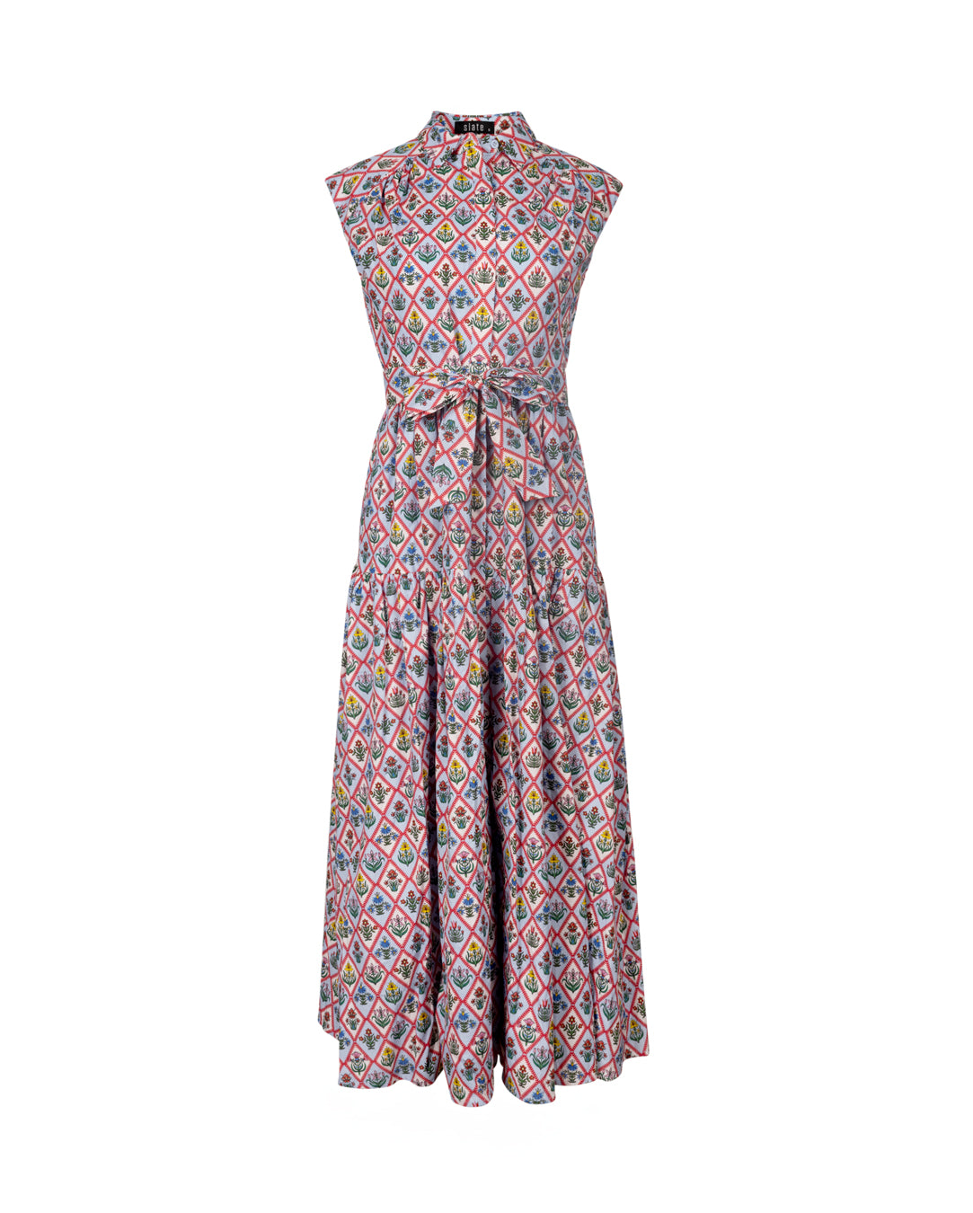 Poplin Maxi Belt Shirt Dress - Junees