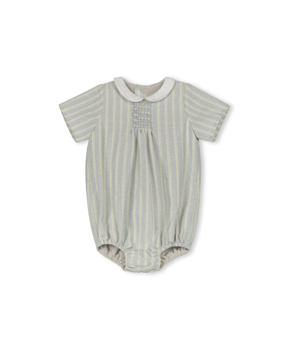 Lewis Handsmocked Striped Boy Romper