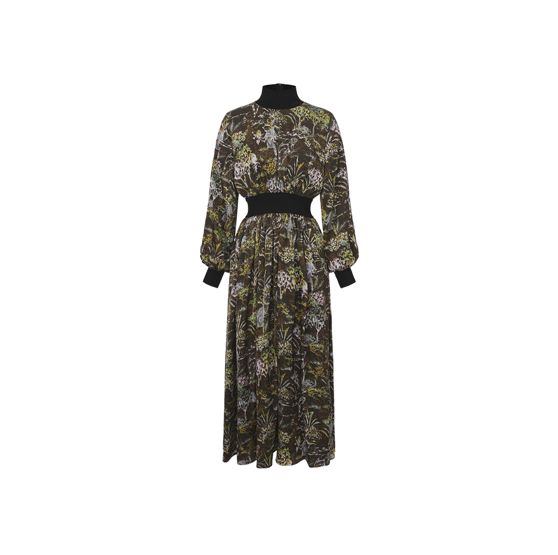 Floral Waisted Midi Dress