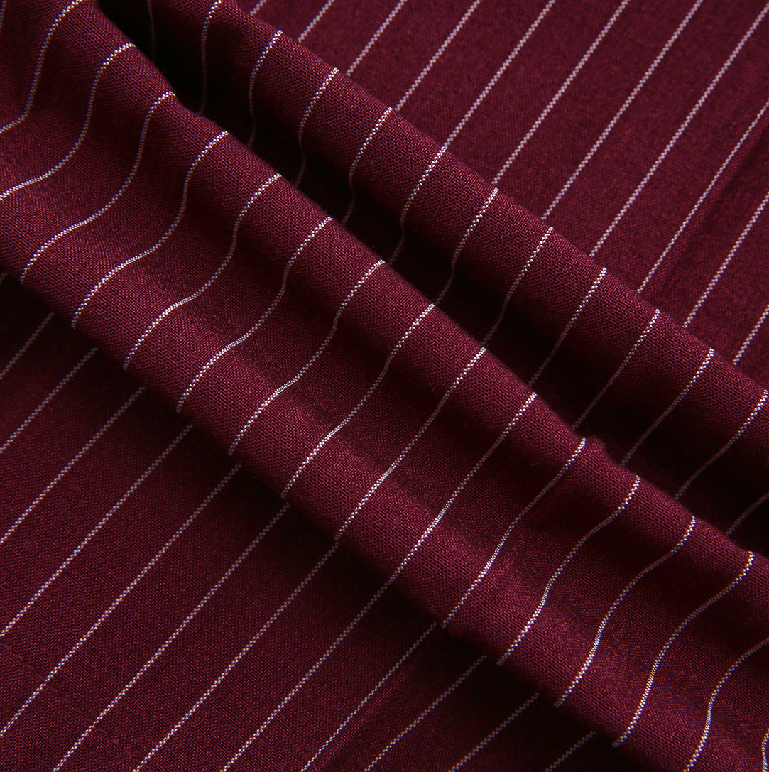 Elastic Waistband Pinstriped Skirt