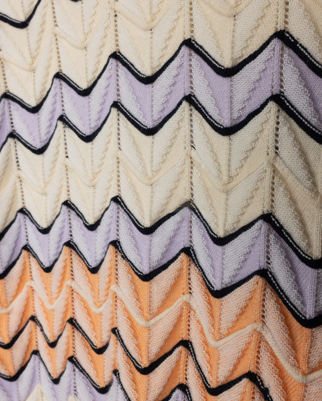 Multi Colored Textured Knit Sweater