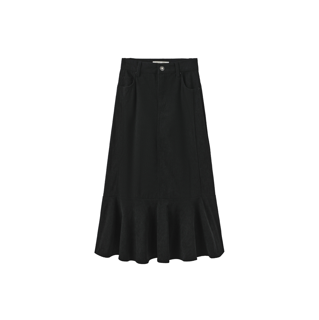 Silo Midi Thin Corduroy Skirt