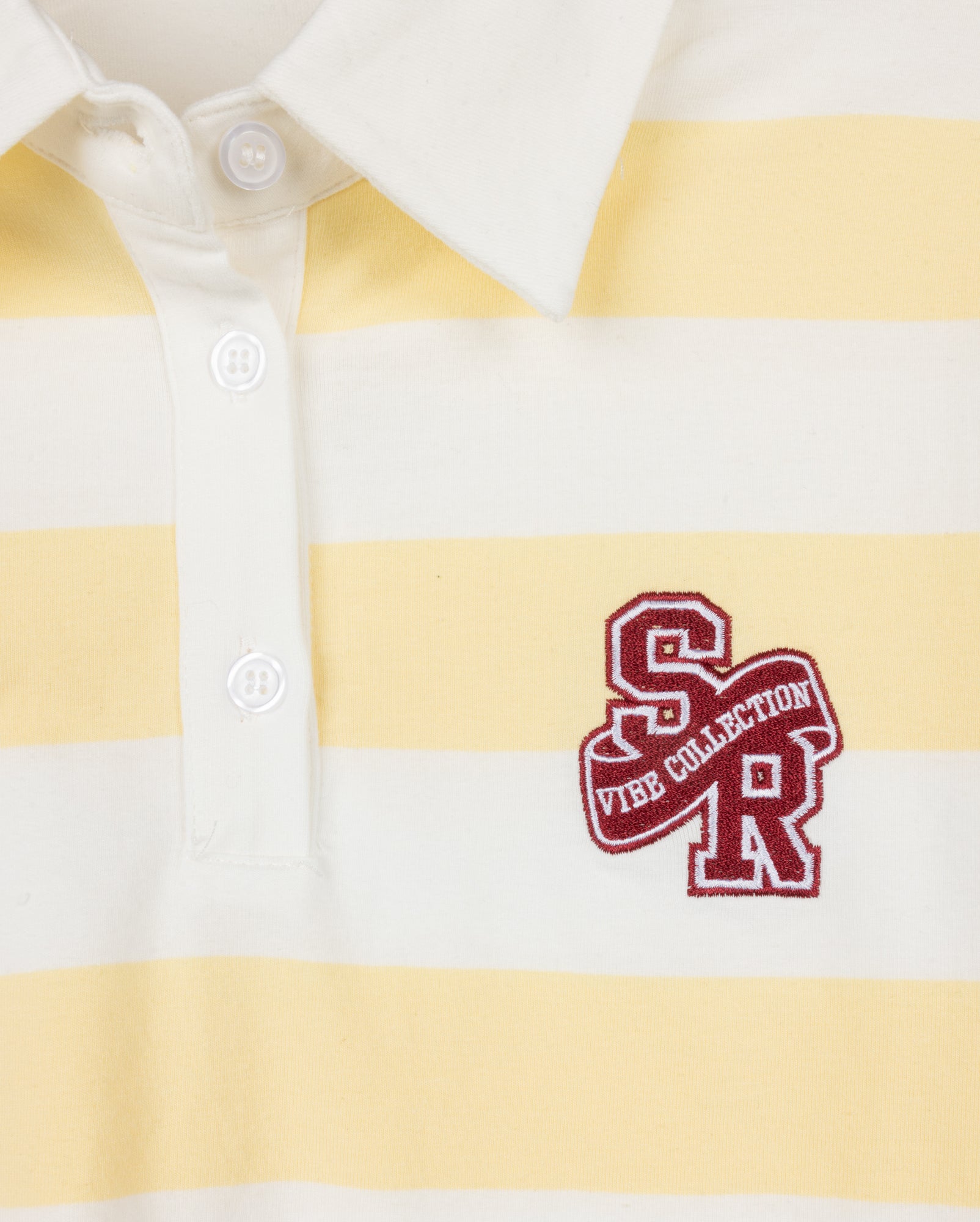 Cropped Striped Off Shoulder Tee - Junees