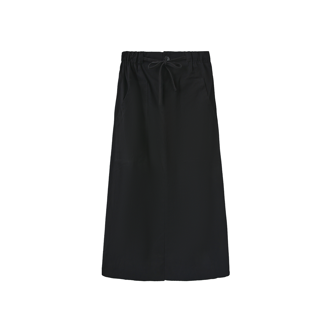 Pull String Maxi Skirt