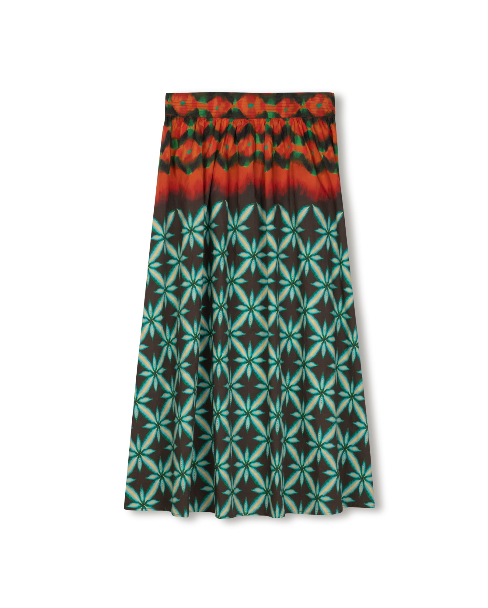 Printed Cotton Maxi Skirt