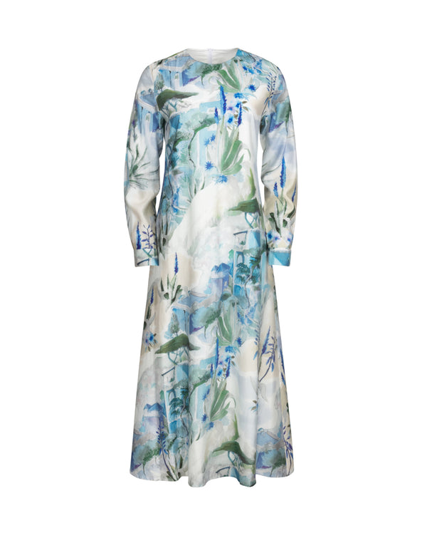 Oversized Flower Print Slip Dress