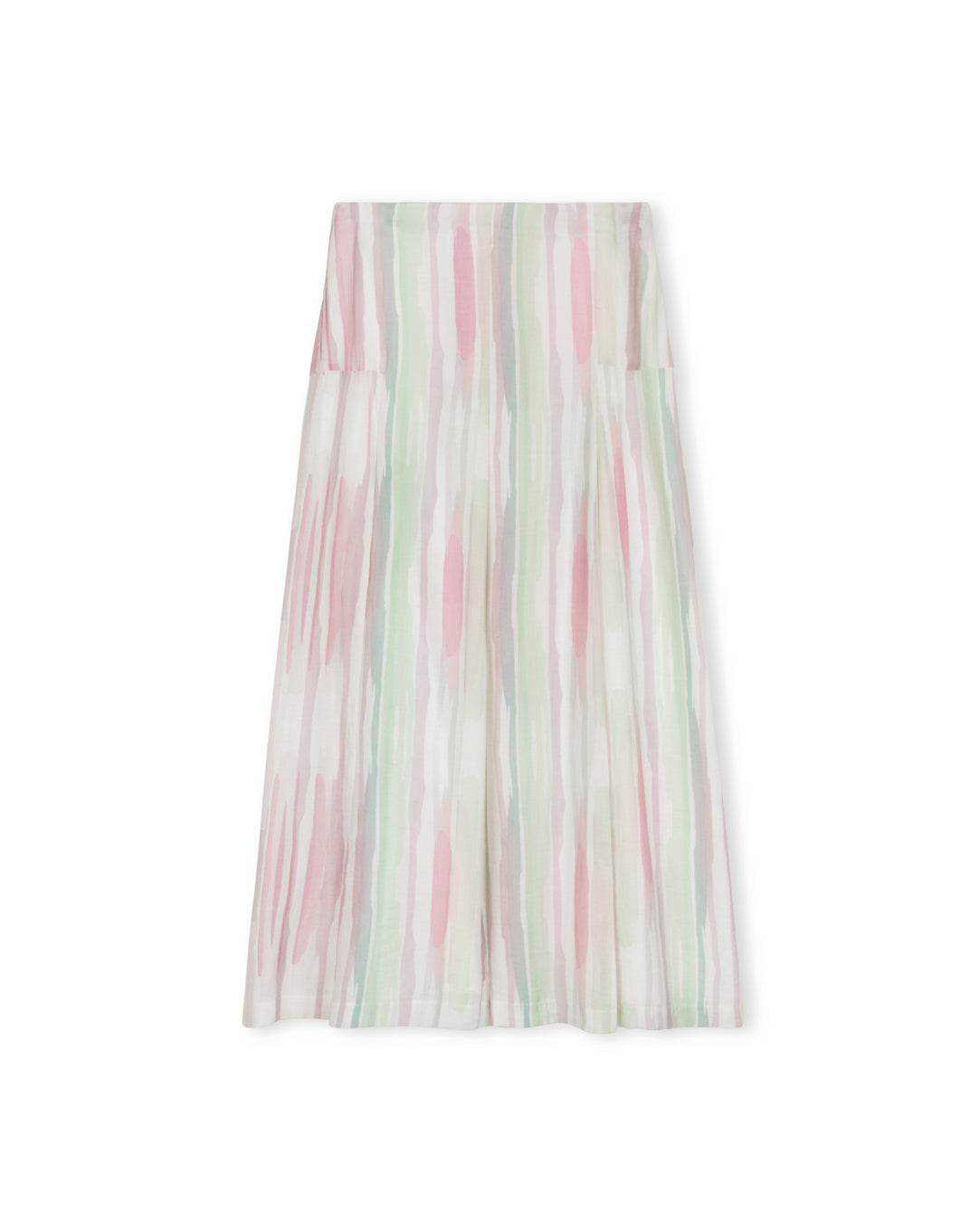 Structured Printed Side Pleat Skirt - Junees