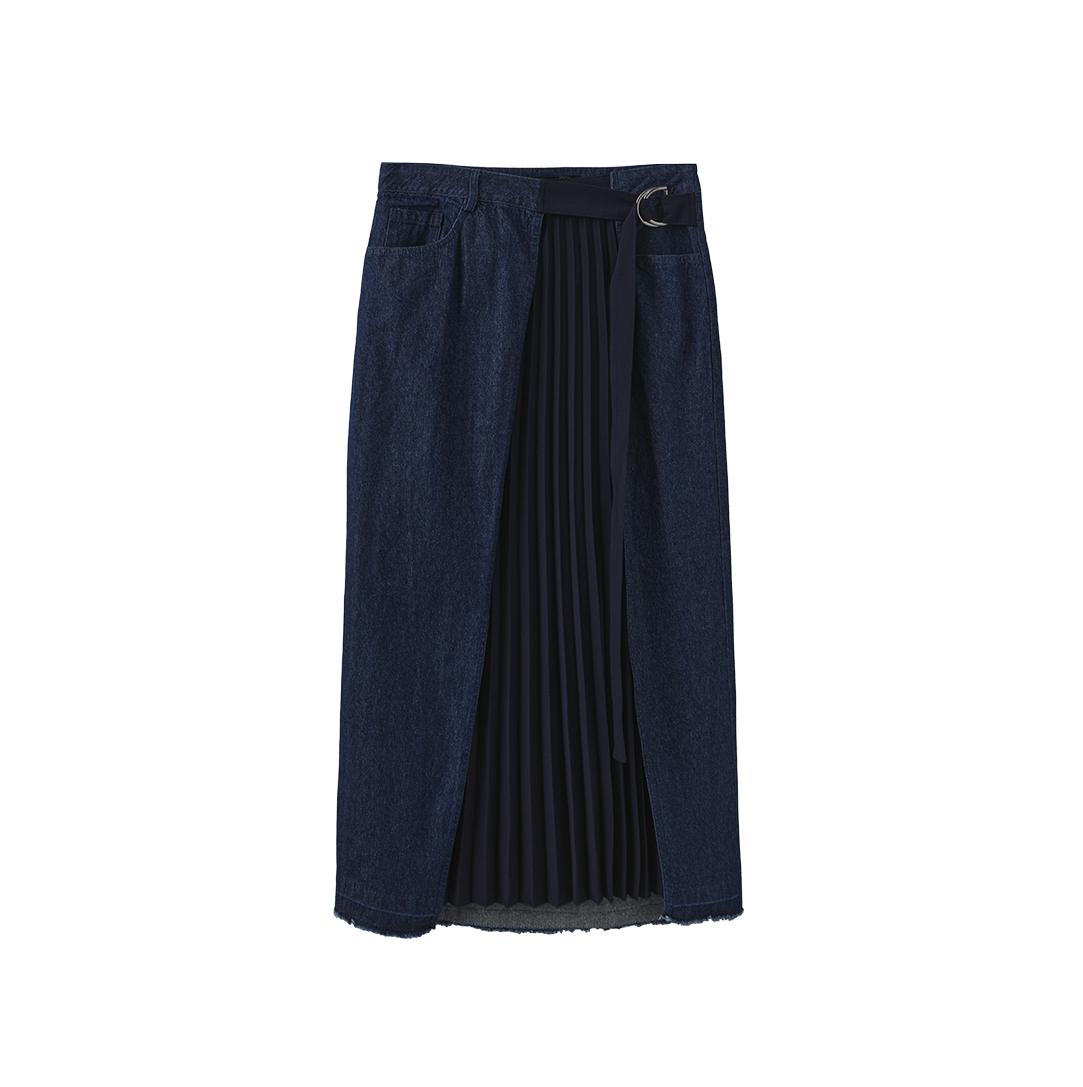 Combo Navy Denim skirt