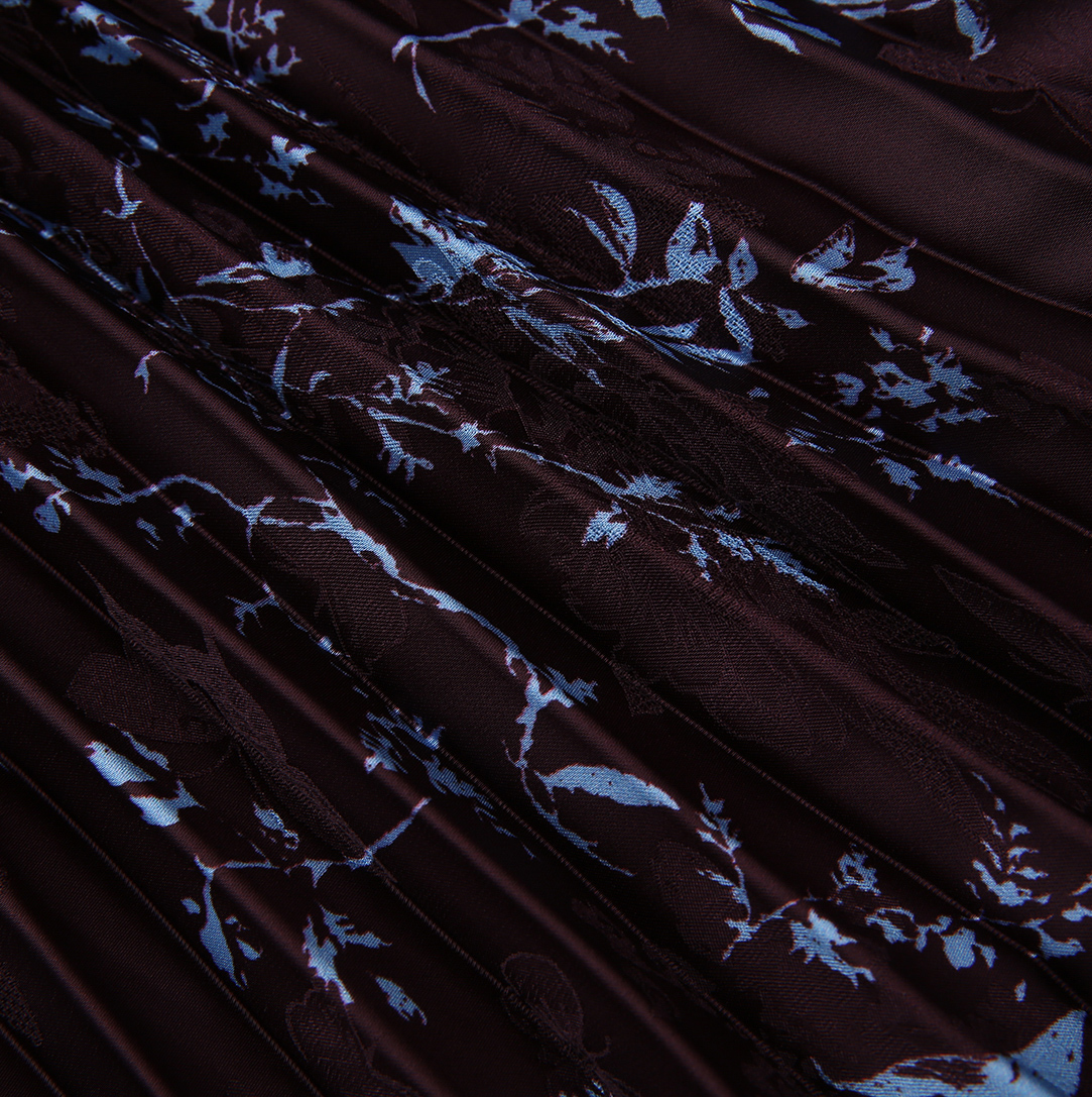 Printed Pleated Elastic Skirt