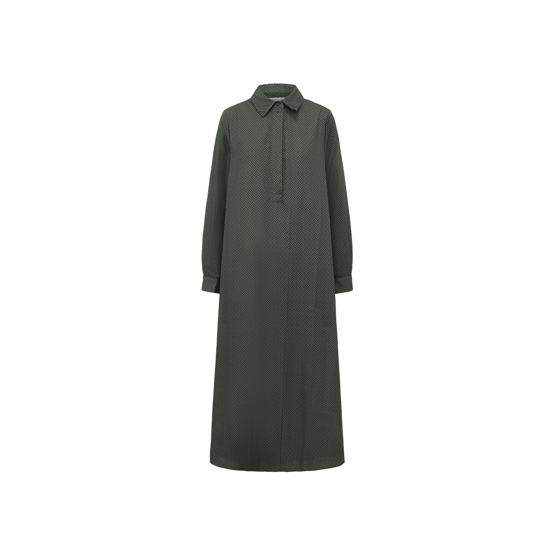 Quarter Button Detailed Dress