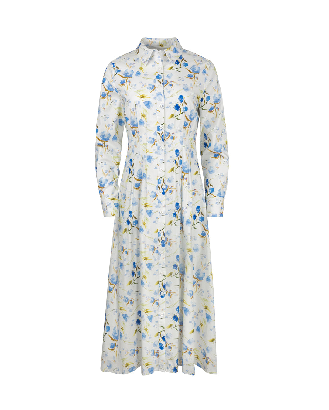 Poplin Pleated Wasit Dress