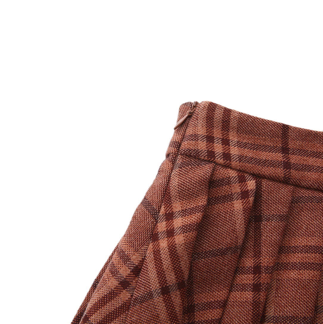Peer Plaid Pleated Skirt