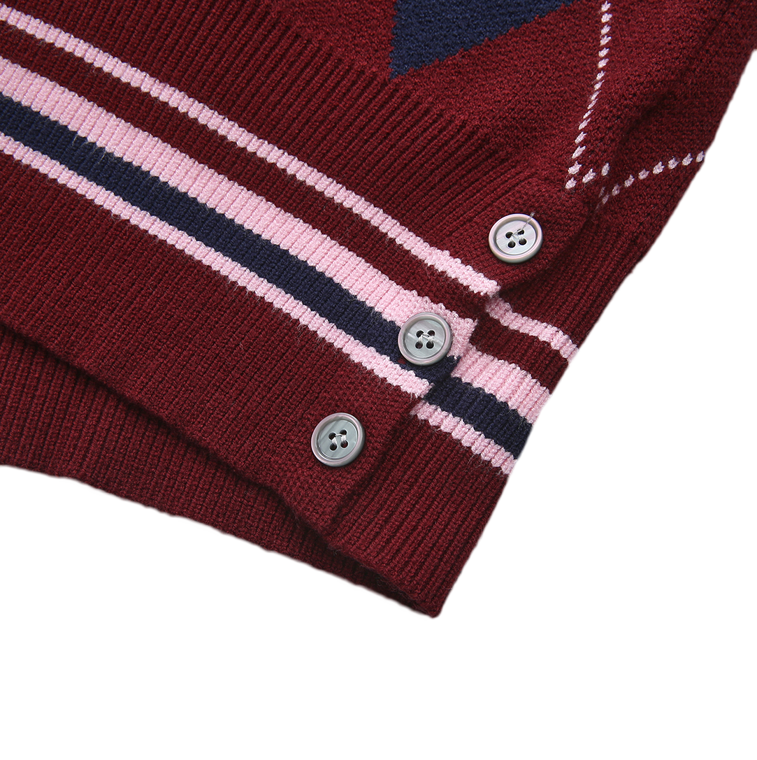 Argyle Chunky Cardigan