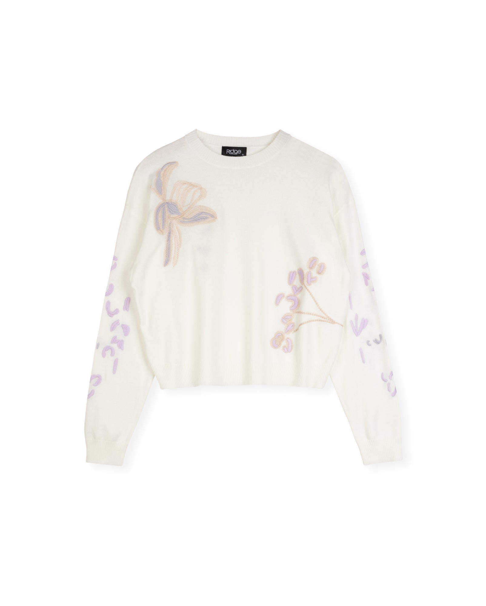 Embroidered Thin Knit Sweater - Junees