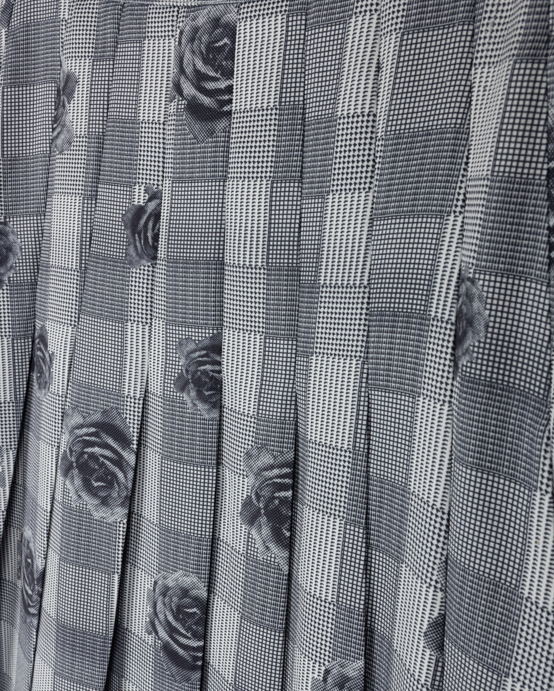 Floral Plaid Midi Skirt C-21982