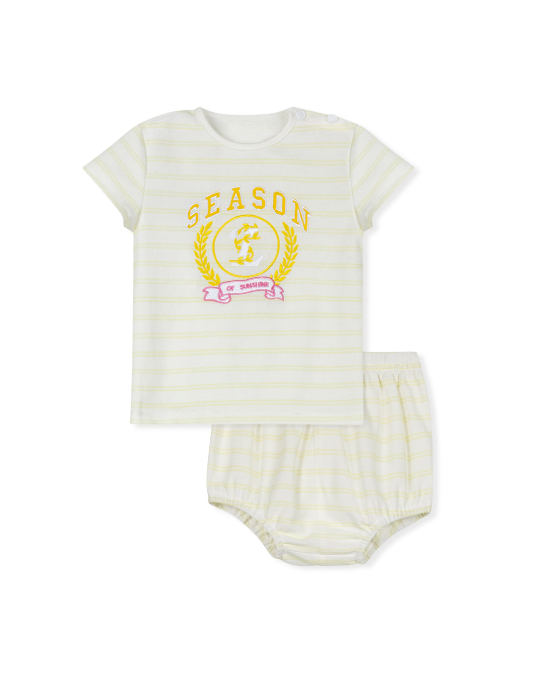 Frost Center Emblem Striped Girl Set