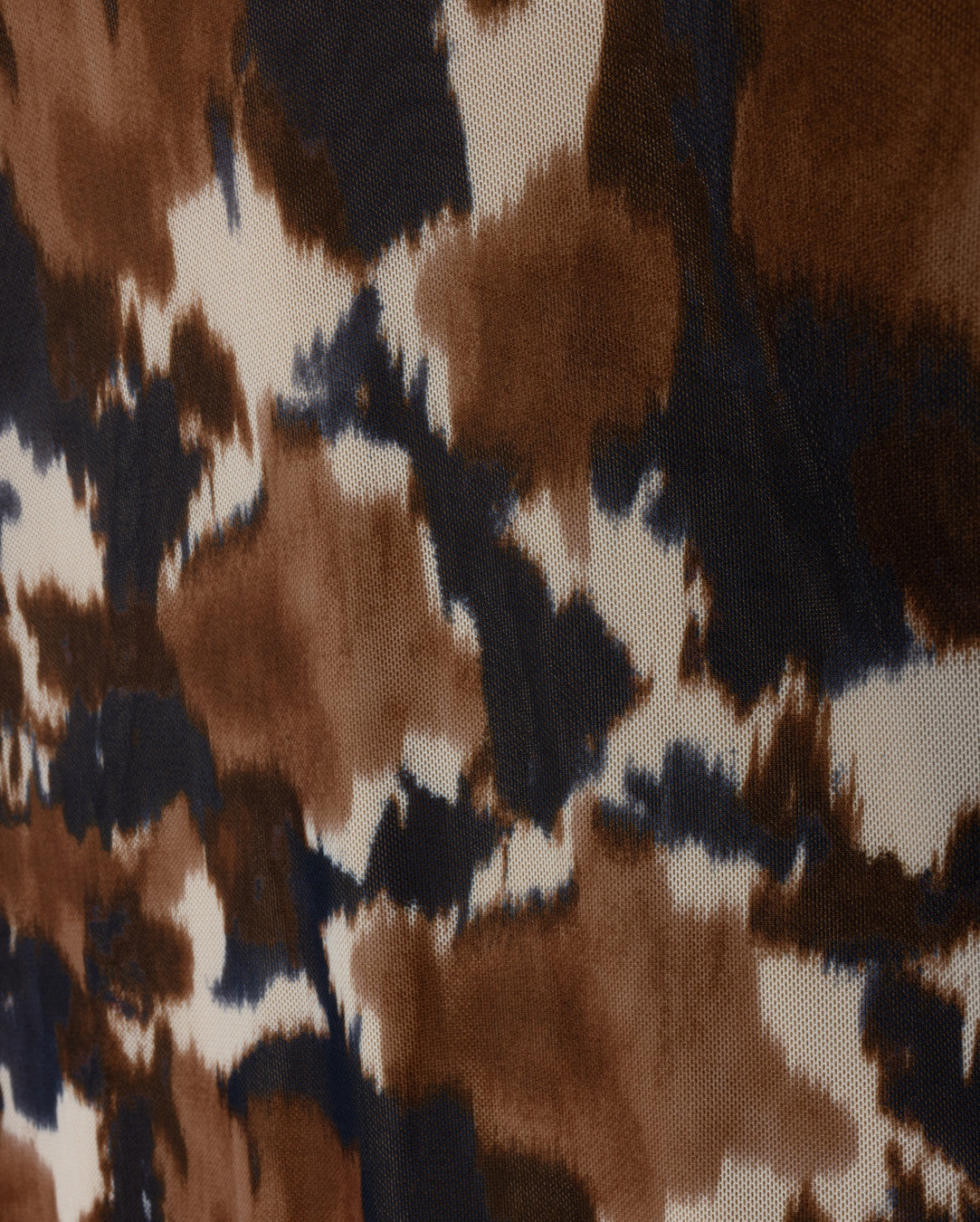 Printed Mesh Mock Neck W-22581