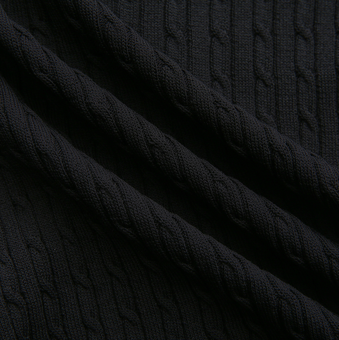 Inserted Blouse Cable Cardigan