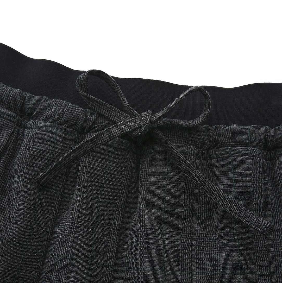 Drawstring Pleated Skirt