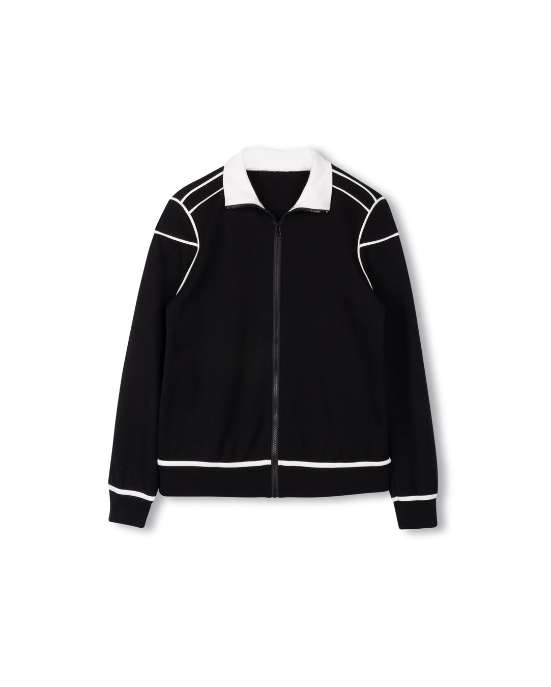 Trimmed Zip Up Sweatshirt W-20872