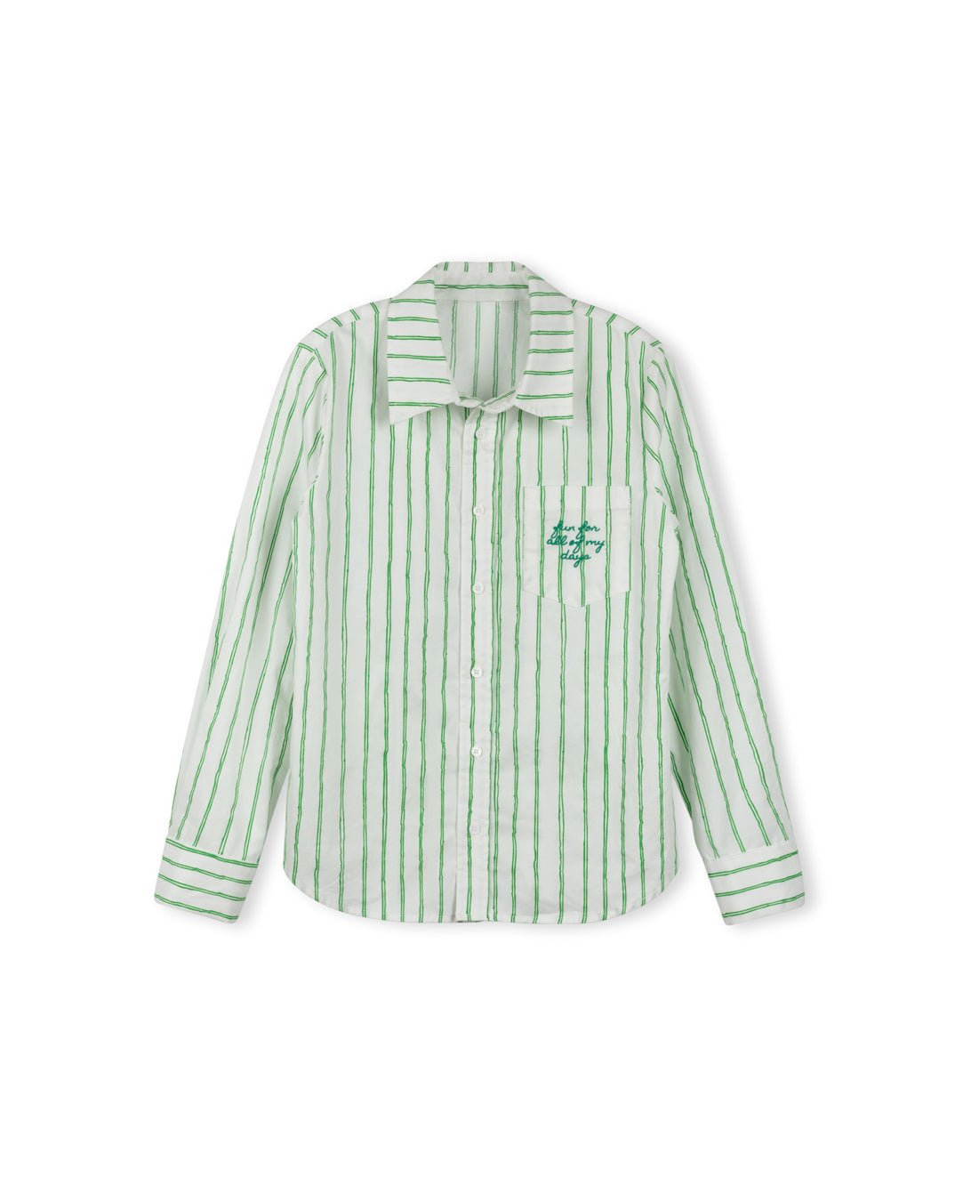 Sketch Pinstriped Embroidered Blouse