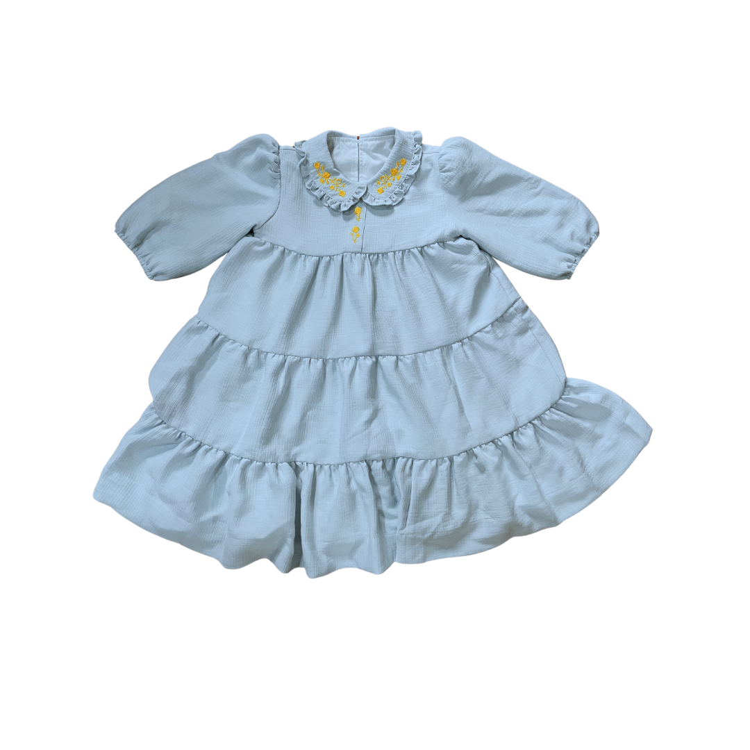 Andes Collared Tiered Dress