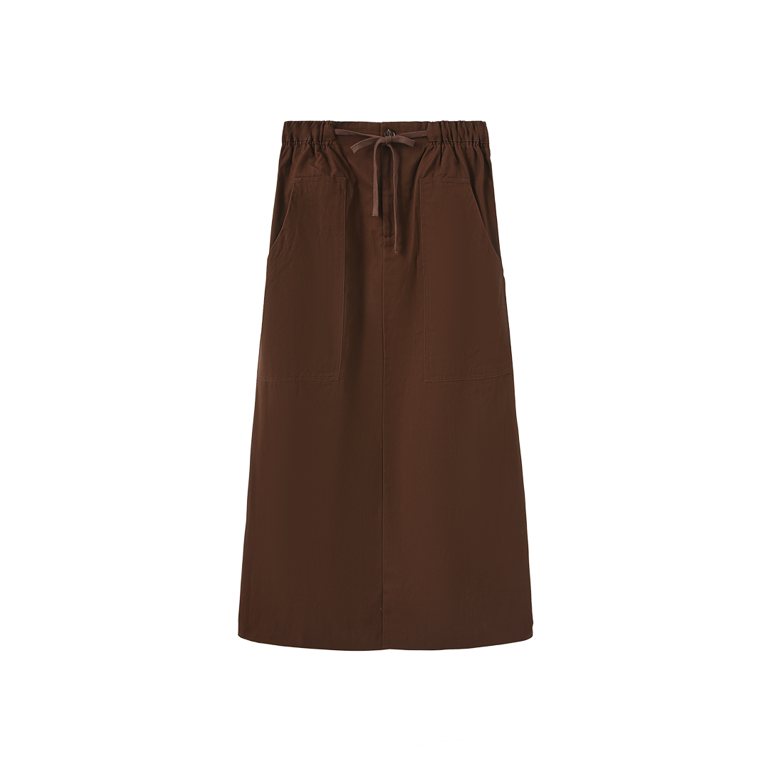Pull String Maxi Skirt