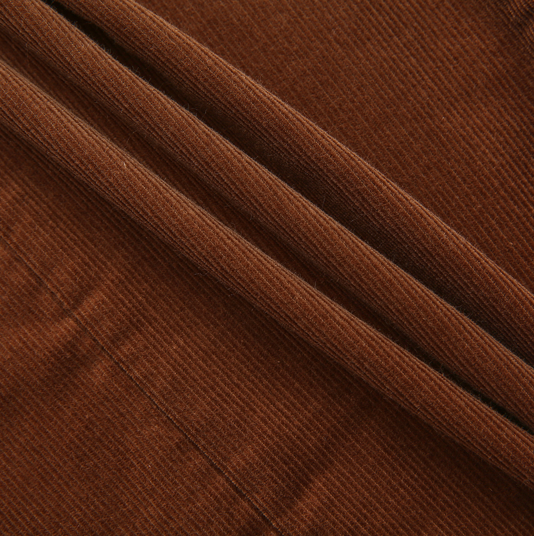 Corduroy Front Fly Straight Skirt