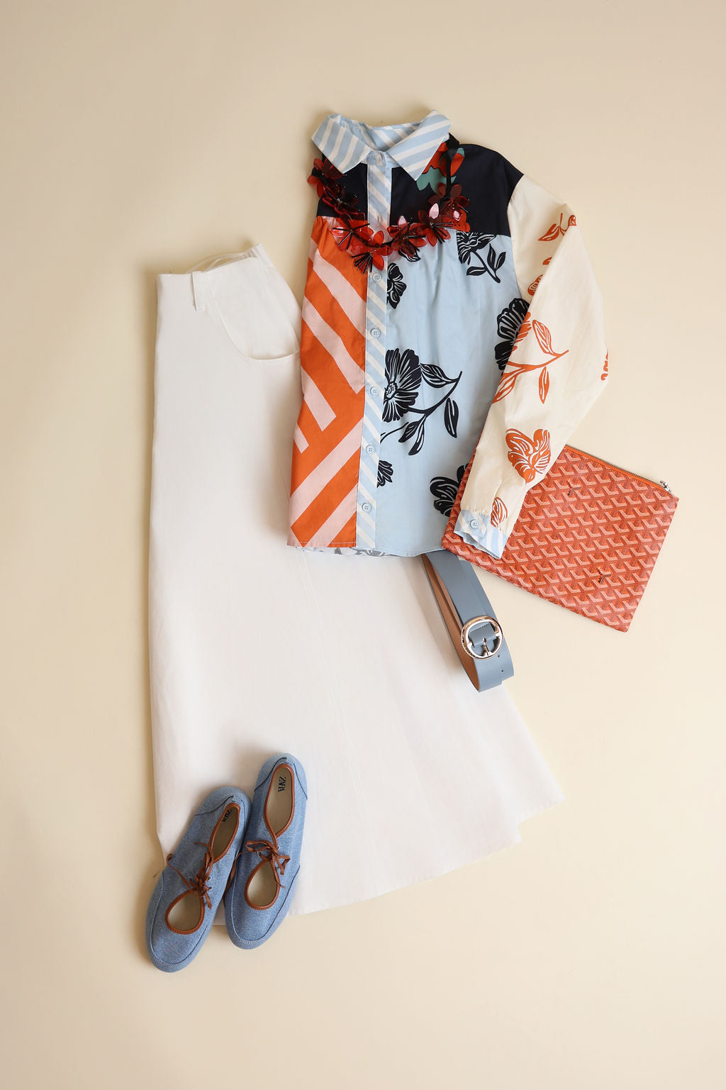 Mix Printed Blouse - Junees