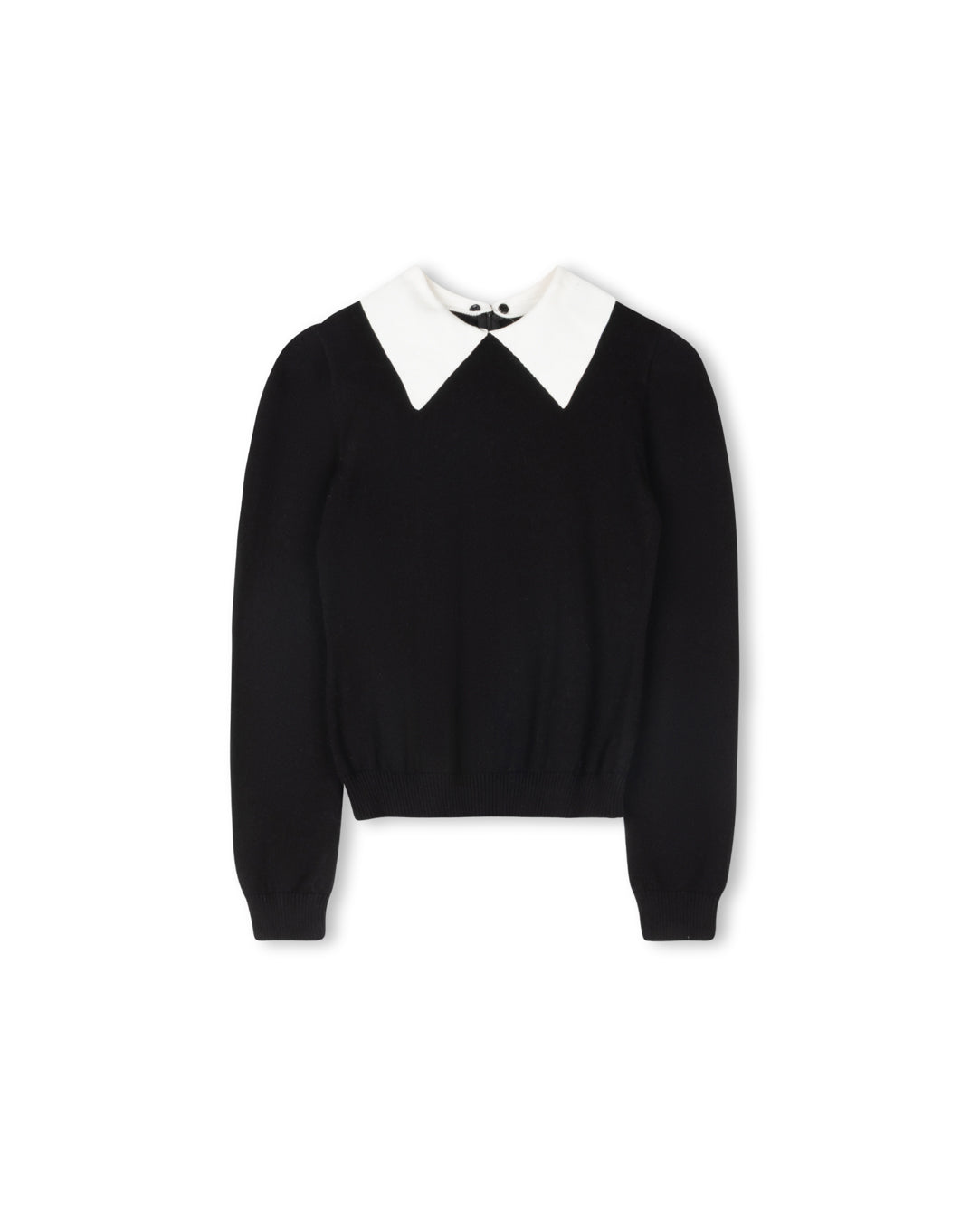 Silk Knit Collar Top W-23543