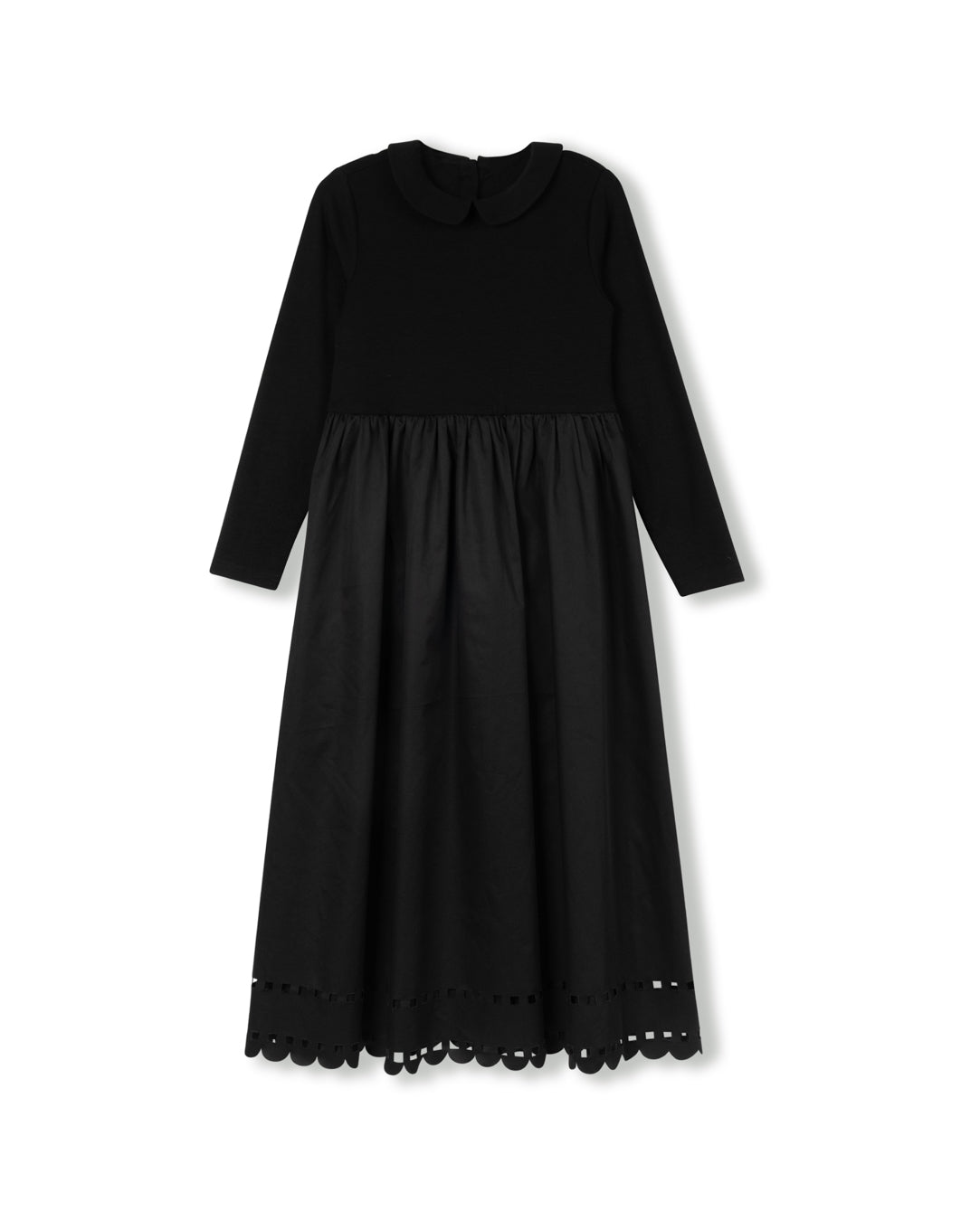 Poplin Collar And Eyelet Robe