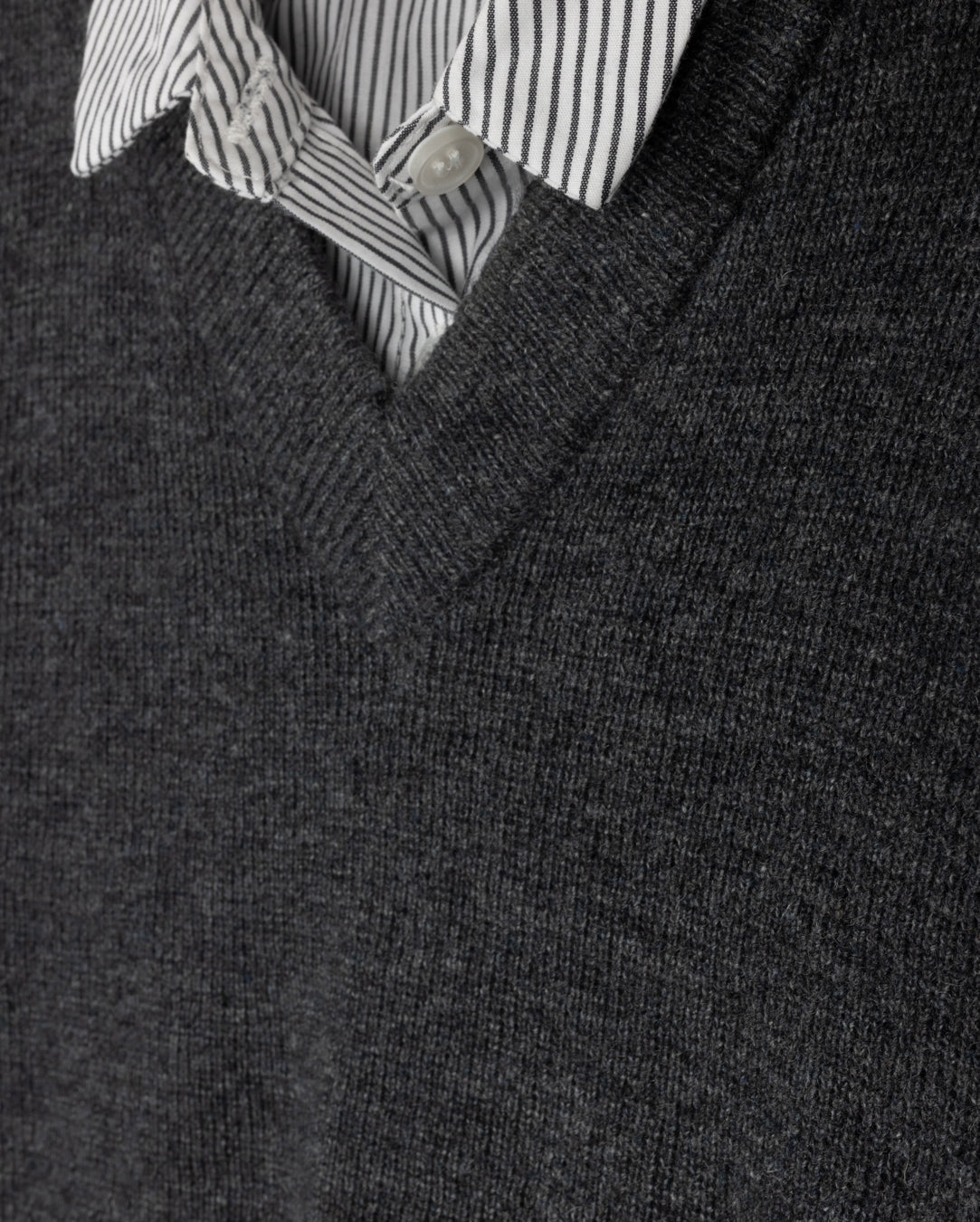 Pinstriped Shirt And Vest Set C-19424