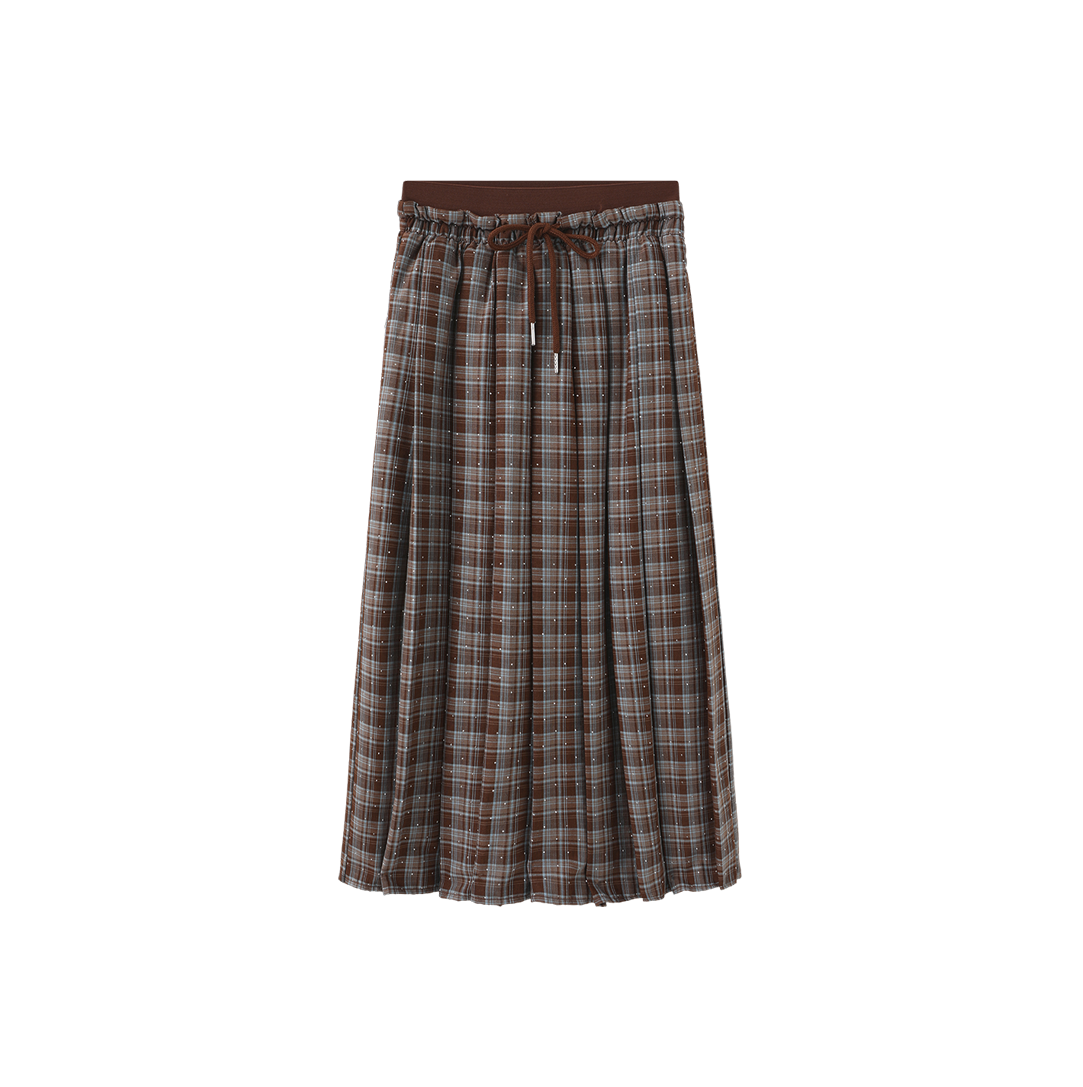Elastic Wool Pleat Skirt