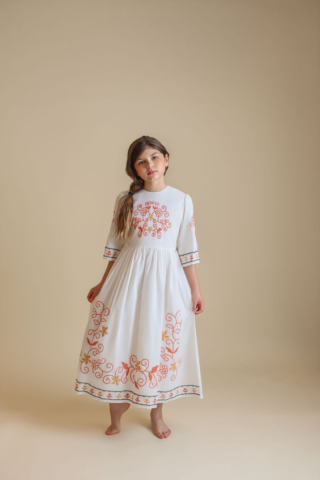 Fine Embroidered Design Dress