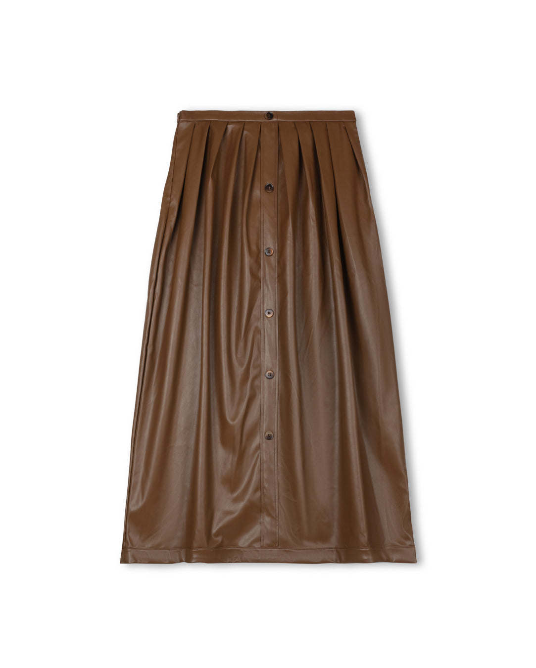 Leather Button Down Skirt