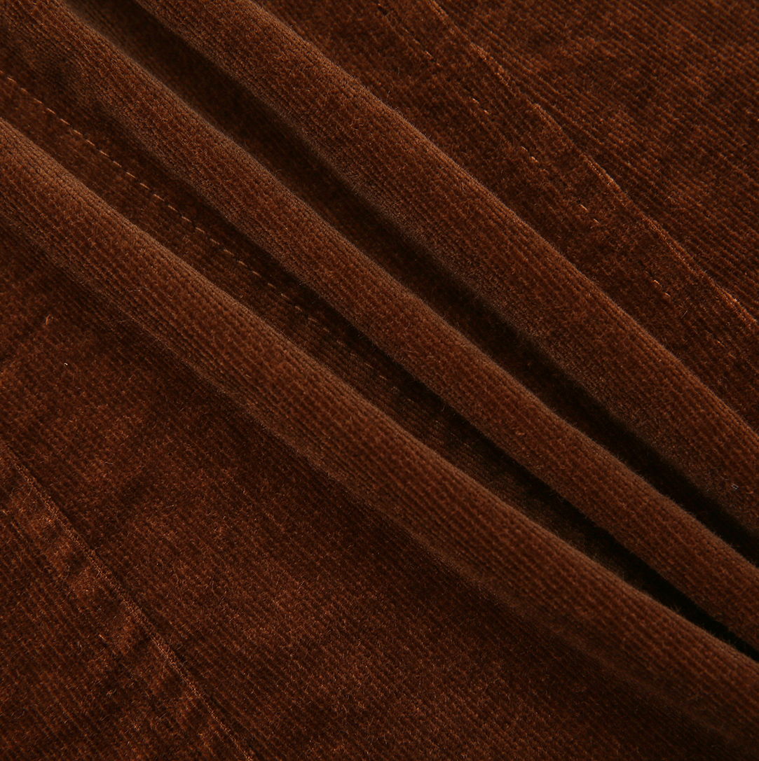 Corduroy Panel Midi Skirt