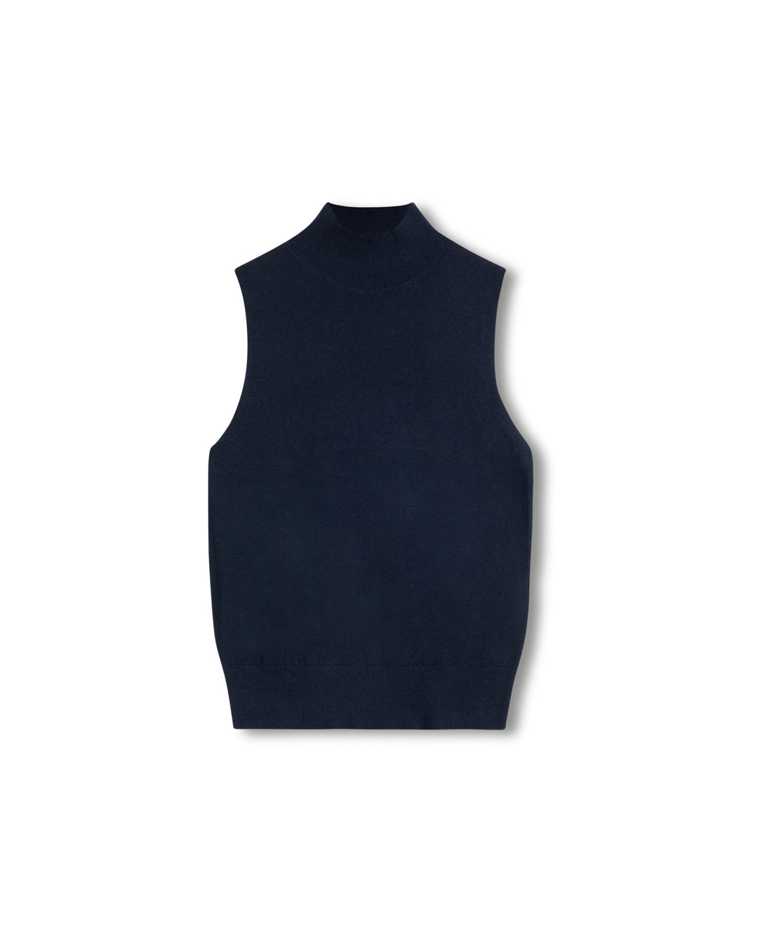 Delray Flat Knit Sleeveless Mock Neck