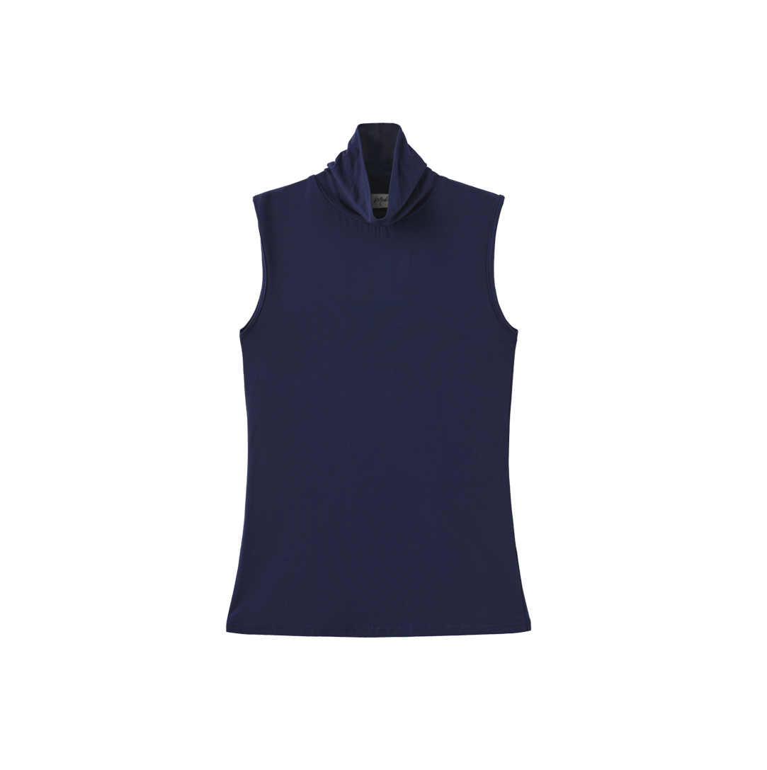 Sleevless Model Turtleneck
