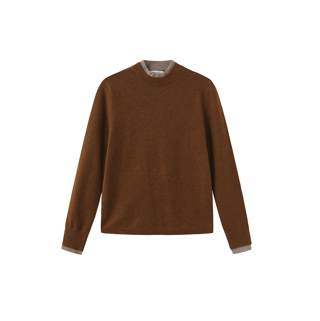 Layered Knit Crewneck