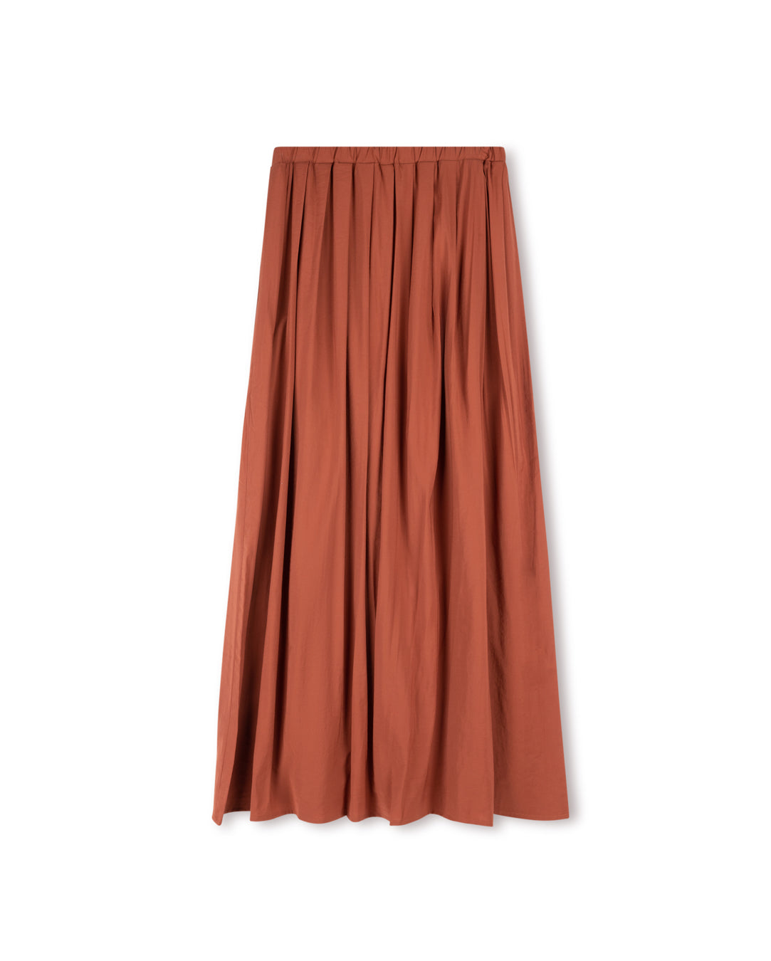 Pleated Elastic Waisted Skirt W-19835