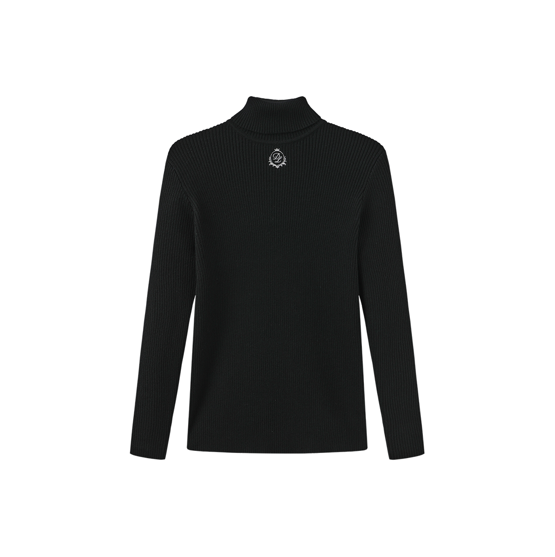 Ribbed Fine Crest Turtlneck
