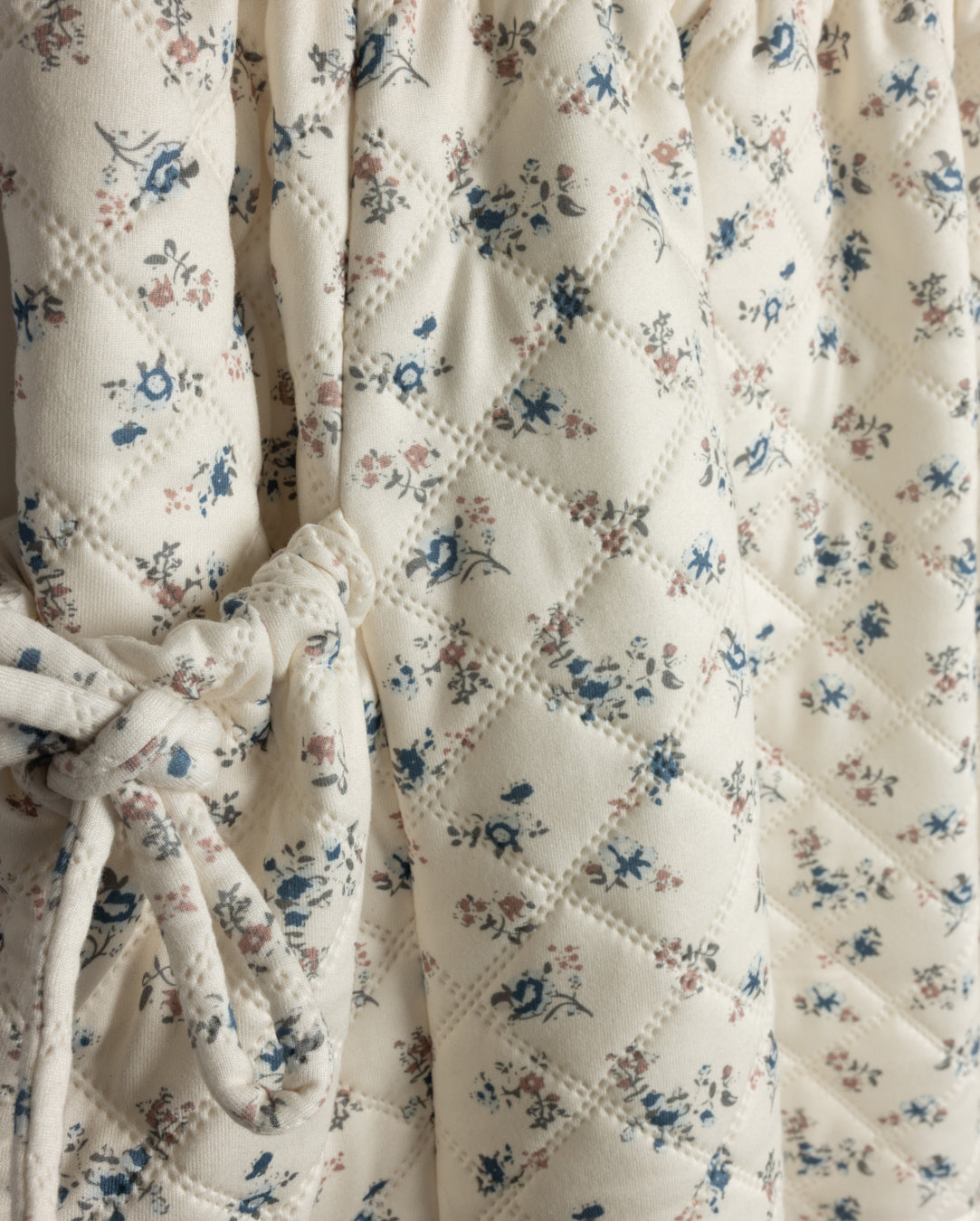 Quilted Floral Print Skirt