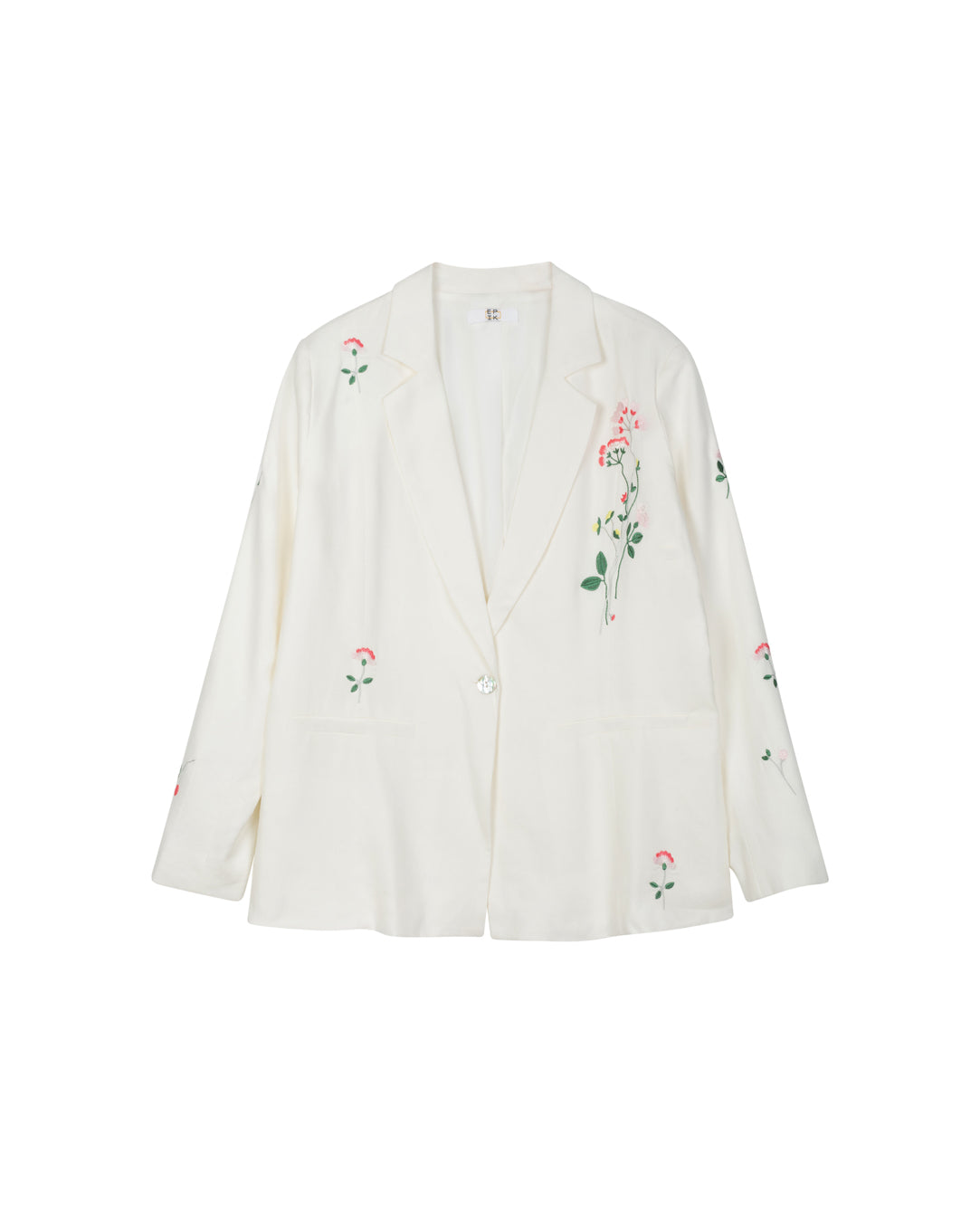 Chariot Linen Embroidered Blazer - Junees